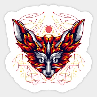 fox cartoon Sticker